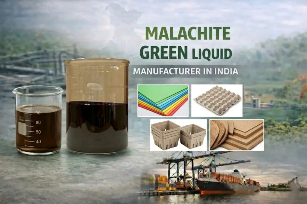 Malachite-Green-Liquid-Manufacturer-in-India-Shamrock-Industries - cardboard - egg tray -color papers applications